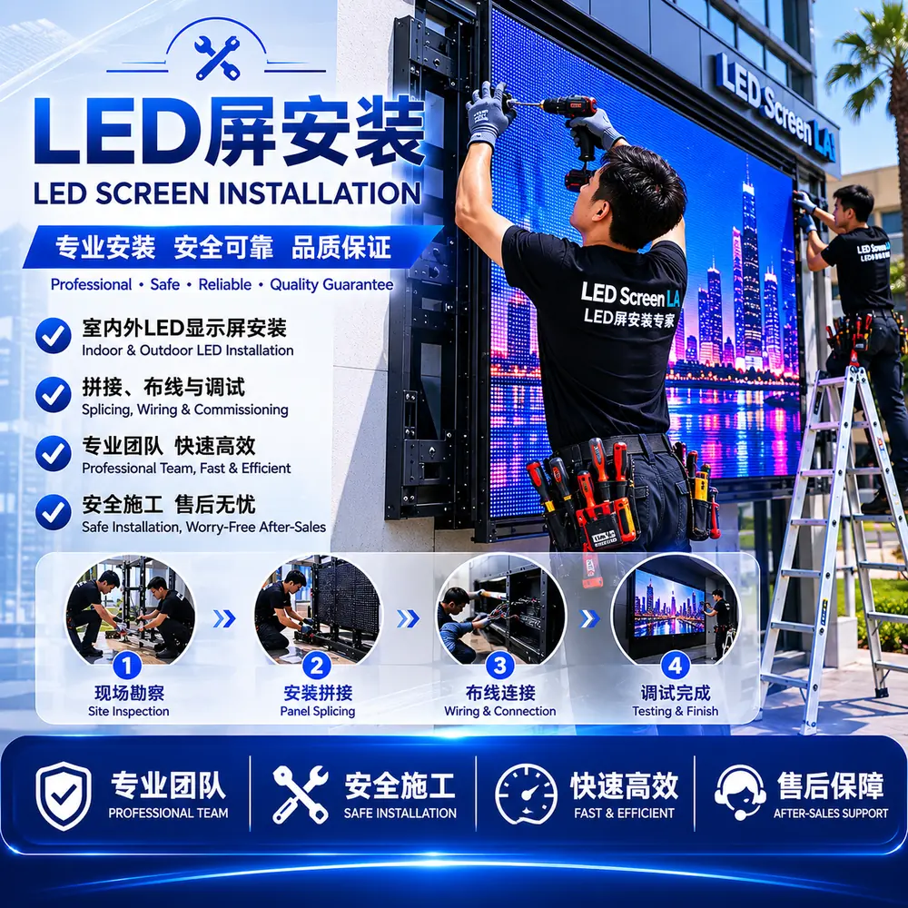 LED screen installation service in Los Angeles